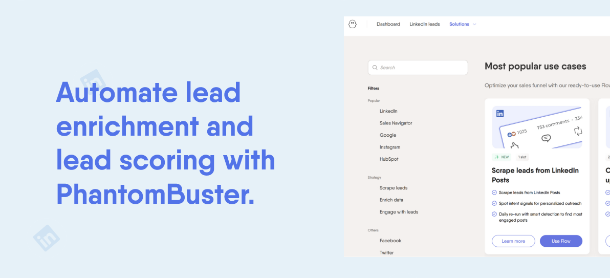 automate lead enrichment and lead scoring with phantombuster banner