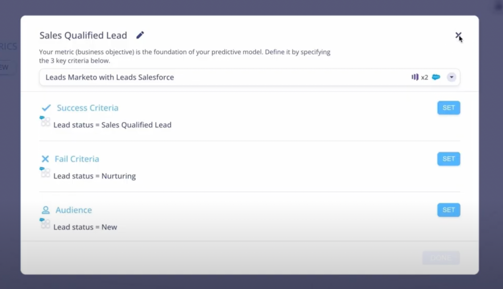 forwrd lead scoring criteria