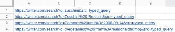 twitter search urls