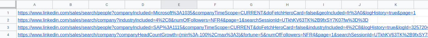 linkedin sales nav search urls