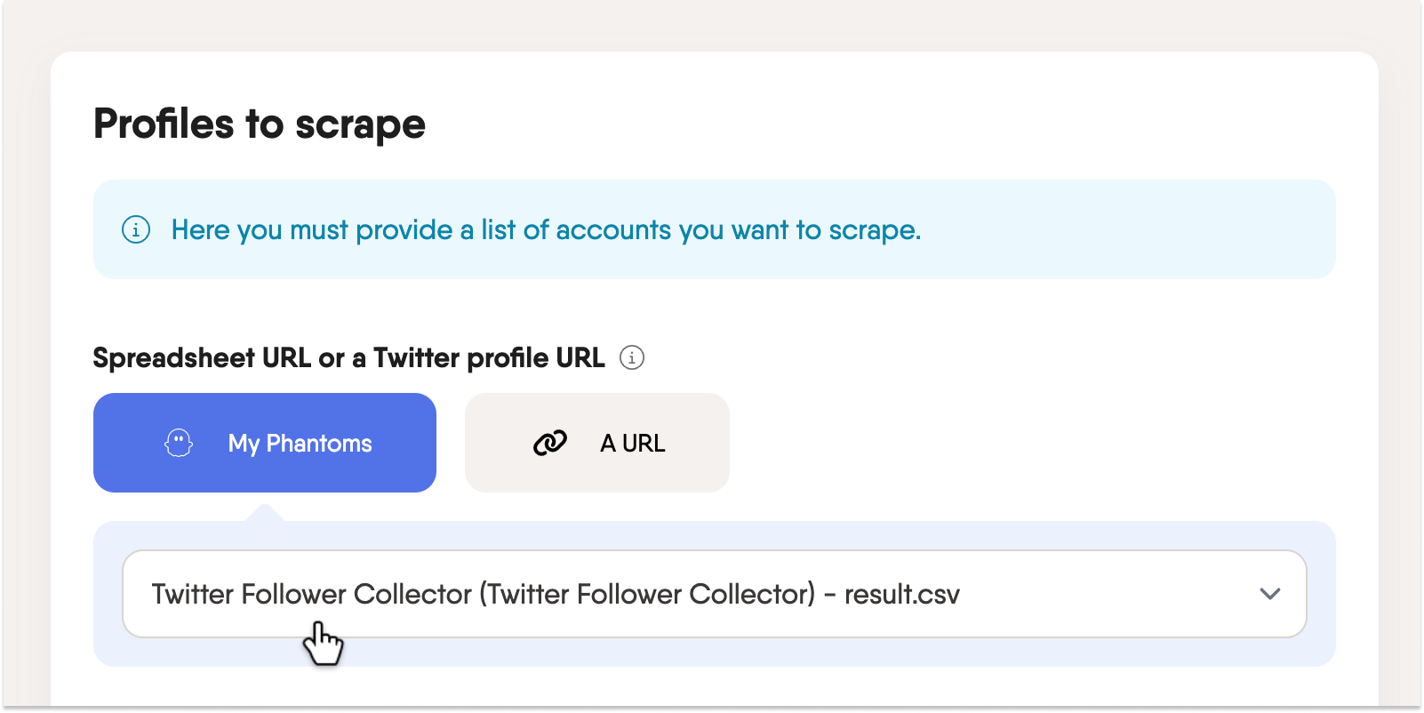 profiles to scrape