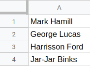 names list