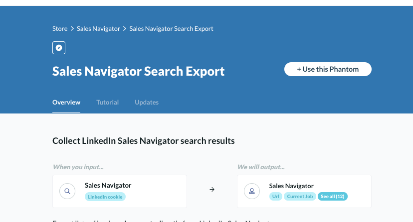 octoparse sales navigator email extract