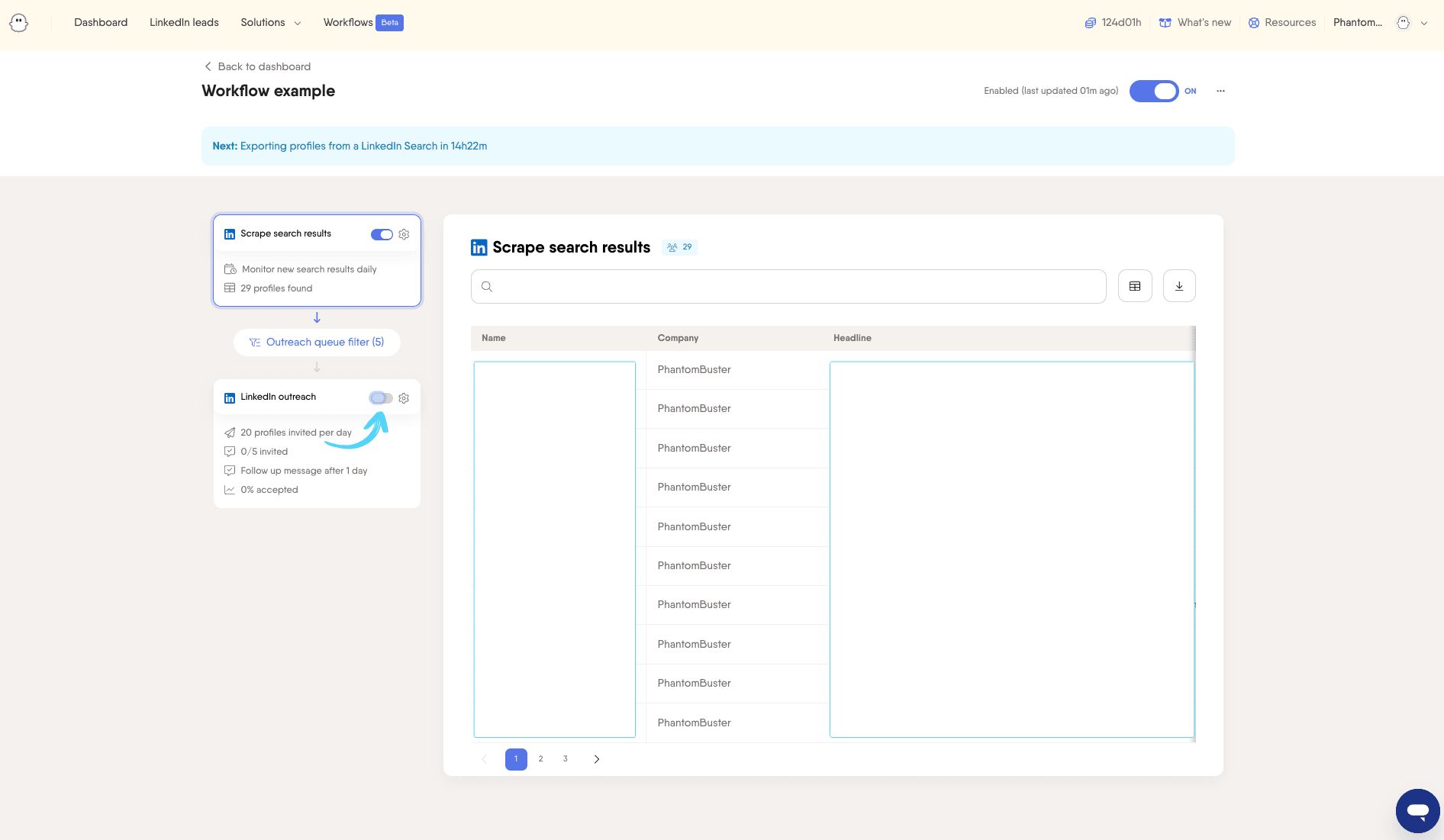 workflow outreach launch