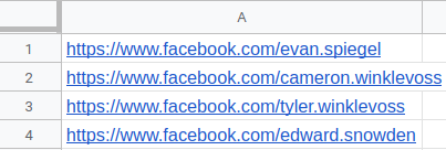 facebook users urls