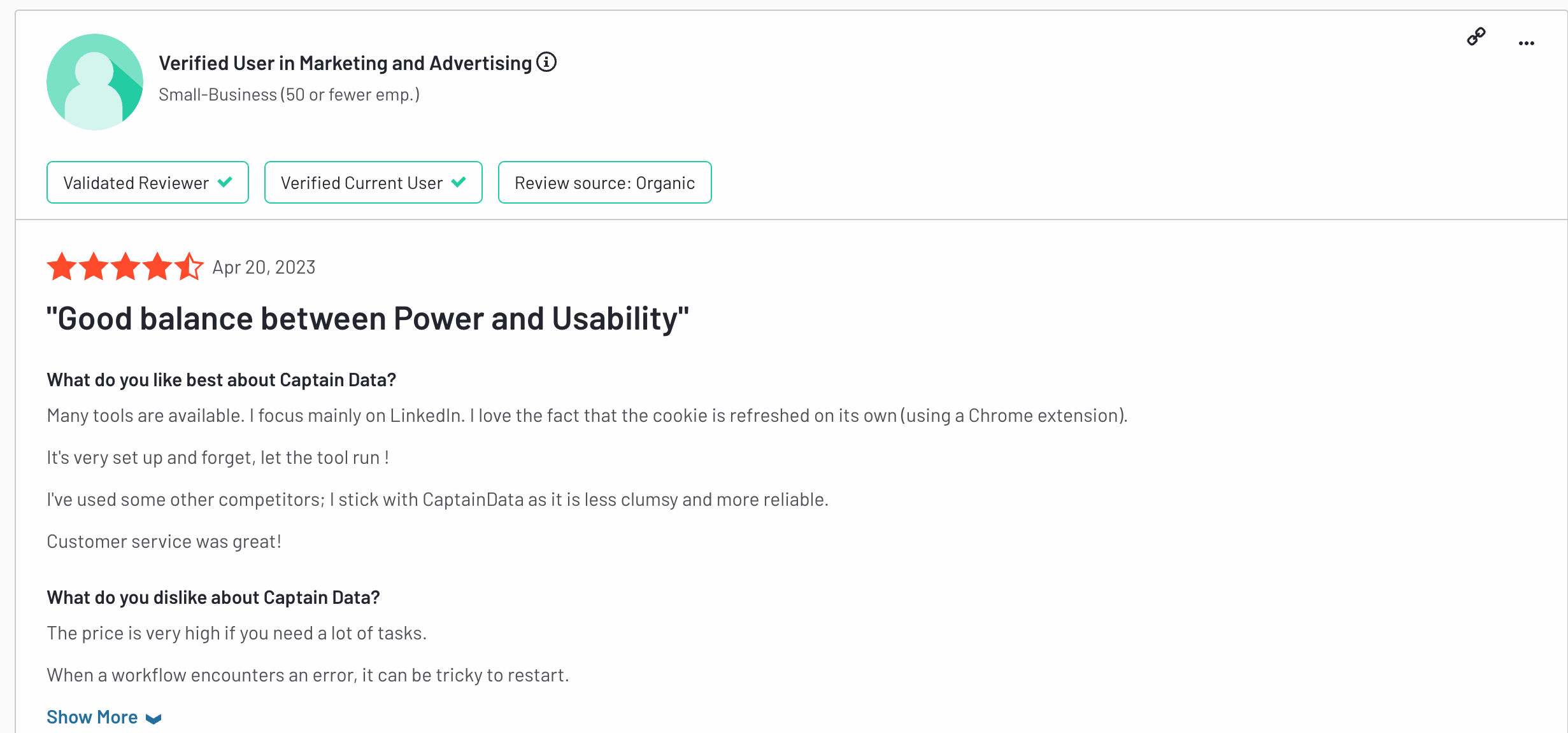 captain data review