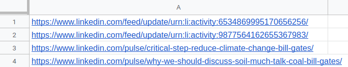 linkedin posts urls