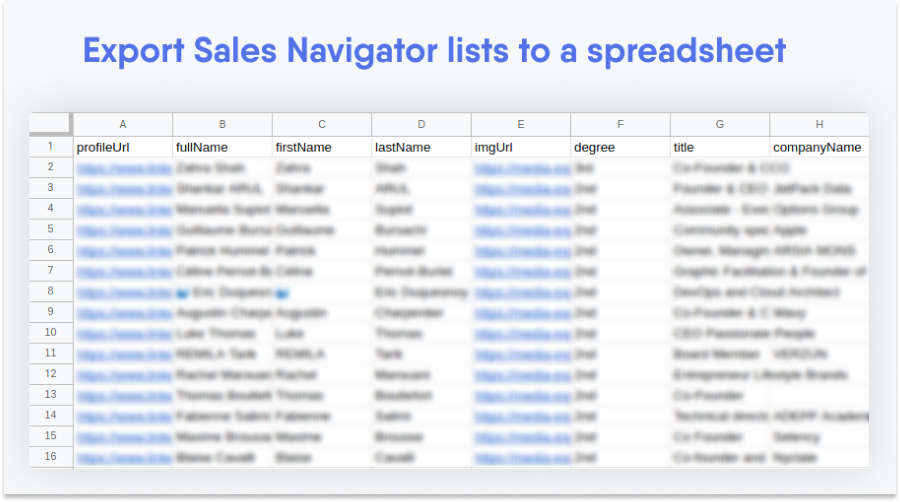 How to export leads from Sales Navigator to a spreadsheet PhantomBuster