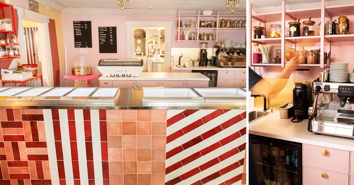 Vanhan Porvoon Glassikko vitriini ja kahvi