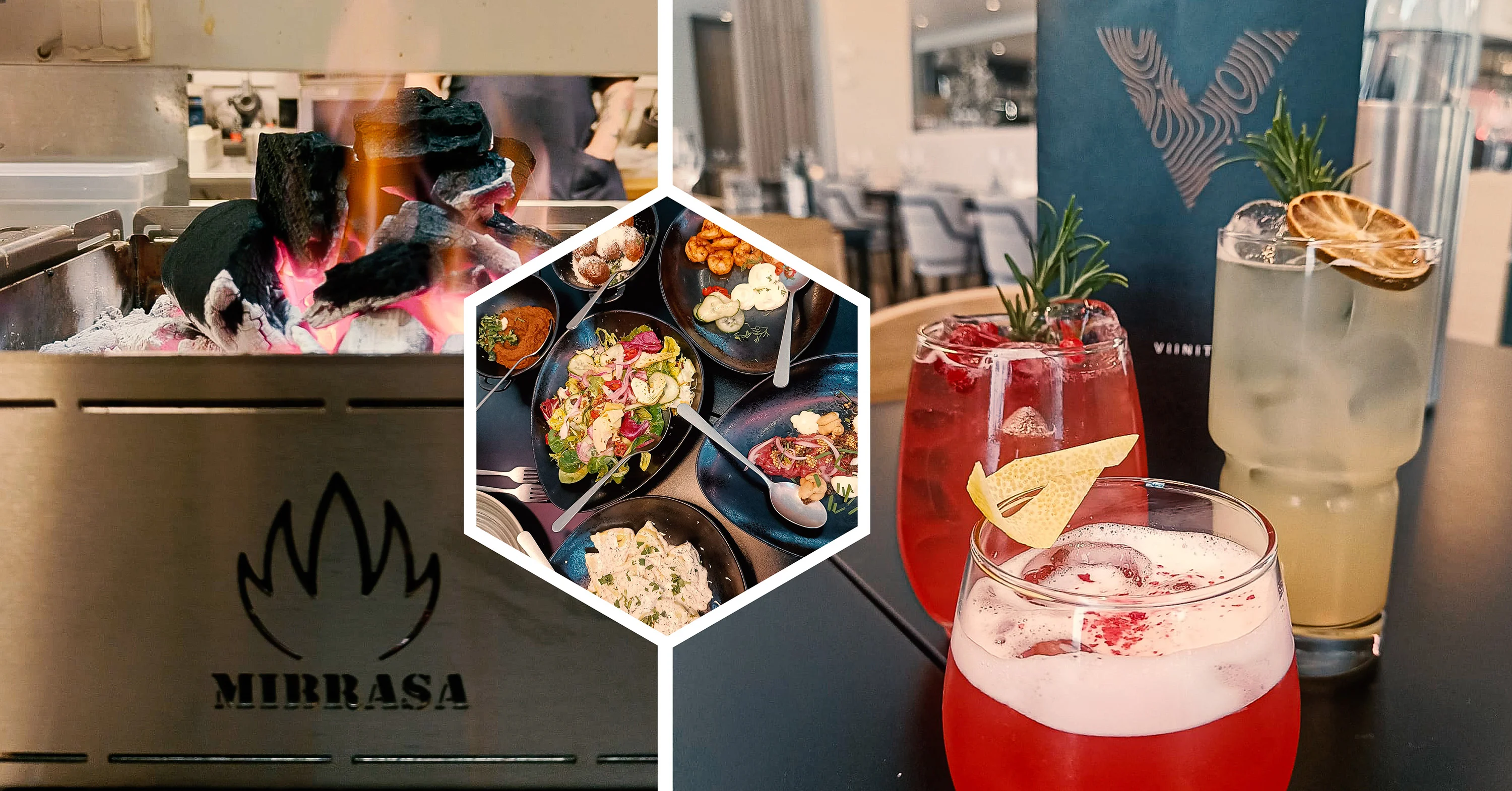 Vierumäellä terasseille on luotu omat uniikit konseptinsa, jossa mm. Hibachi-hiiligrilli on mukana.