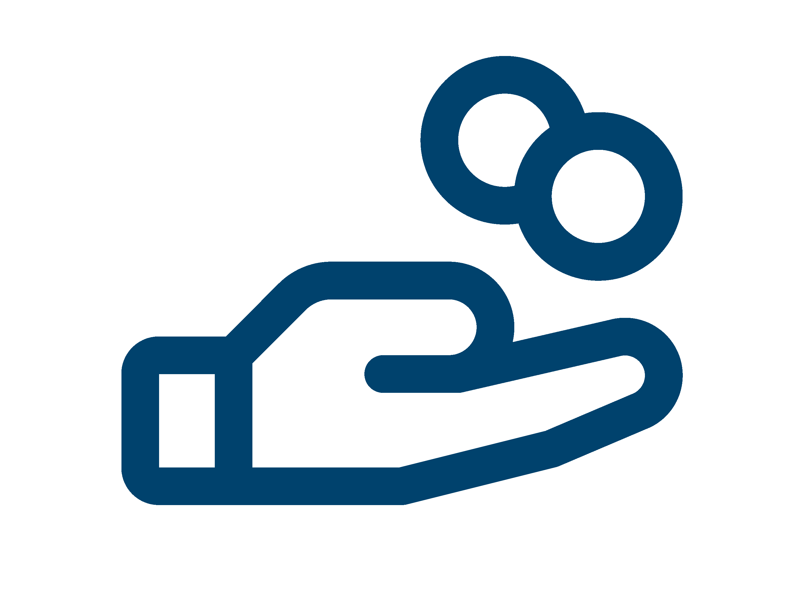 Ikon på en hand som sparar pengar