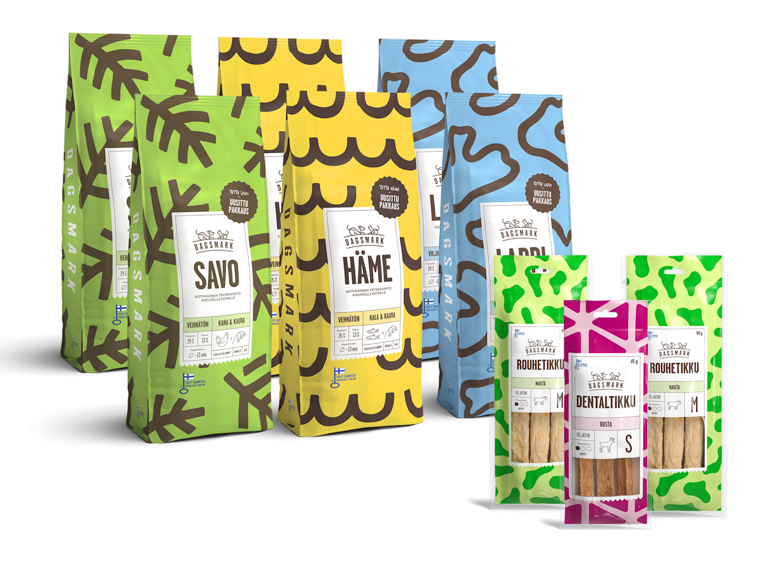 Dagsmark koiranruoat ja puruluut