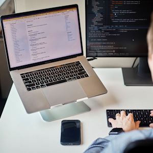 Fabian Kleiser working with code