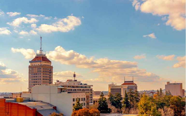 The Fresno skyline