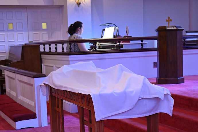Pianist playing at IPUMC