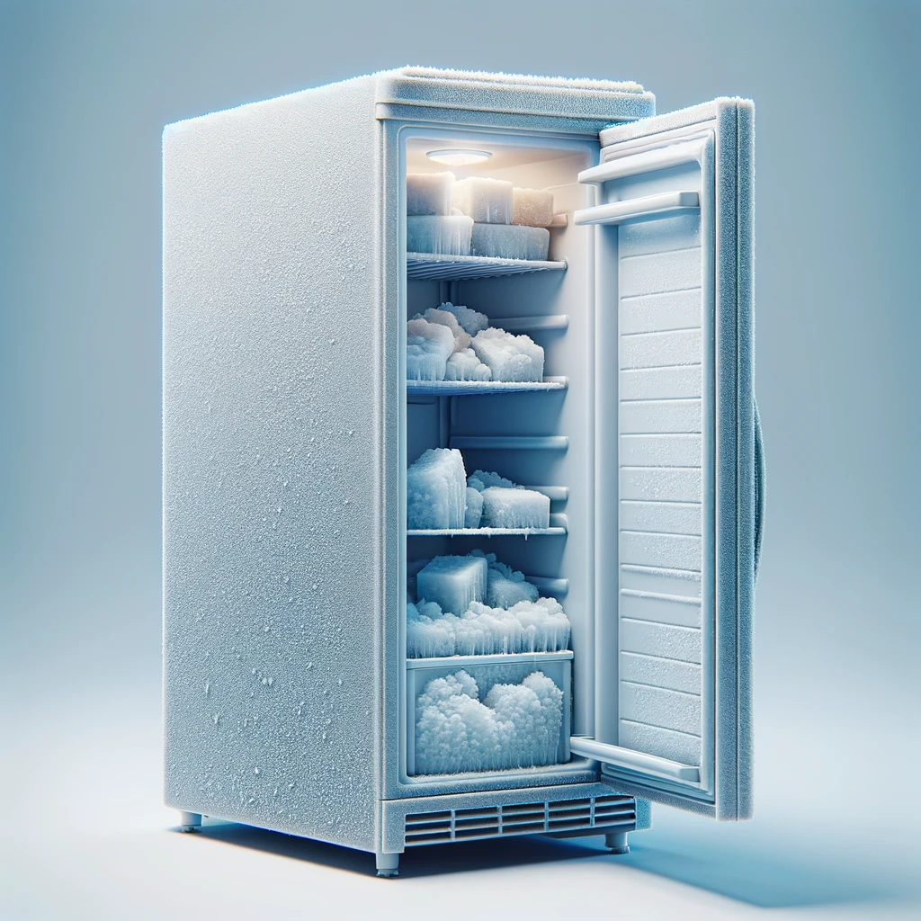 Why your freezer is starting to frost - door open showing interior