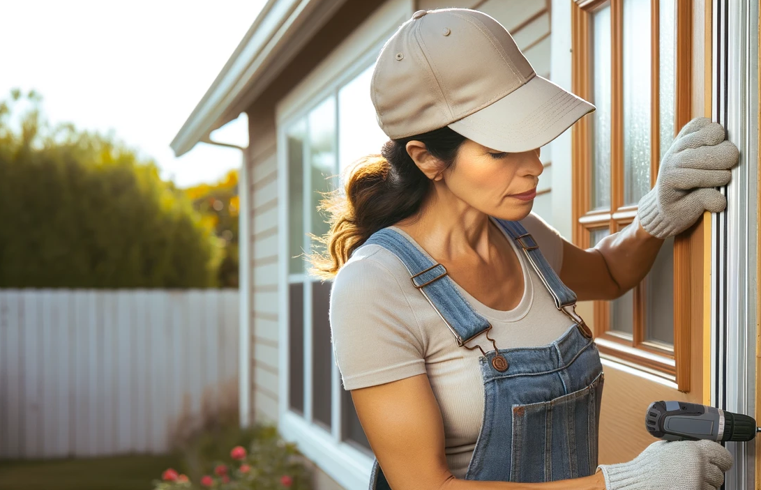 Installing weather stripping to seal an exterior door