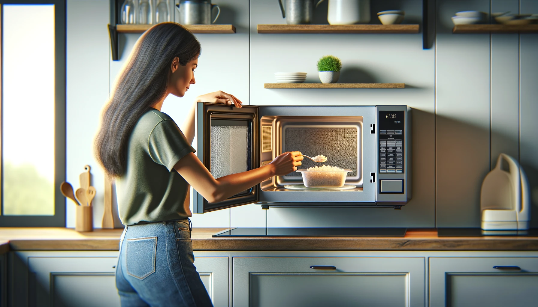 Safely using a microwave oven