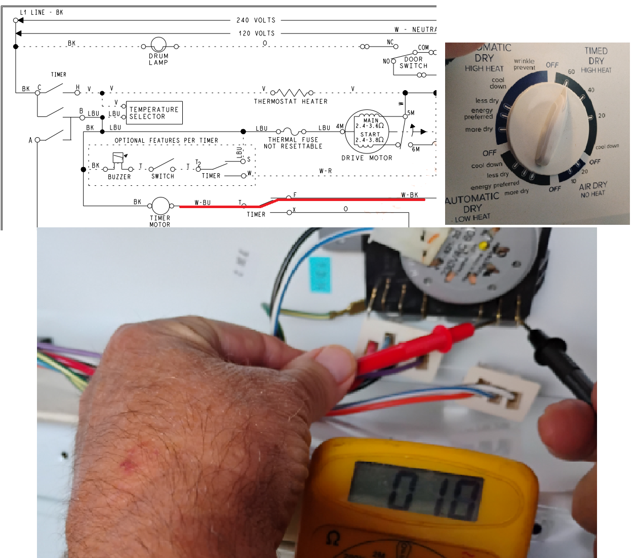 testing-the-timer-motor-circuit-in-a-timed-cycle