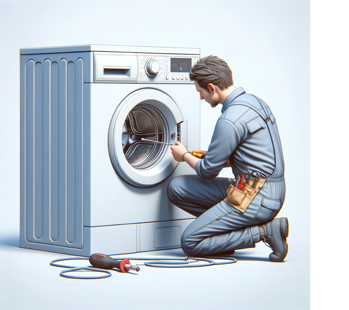 performing washer maintenance