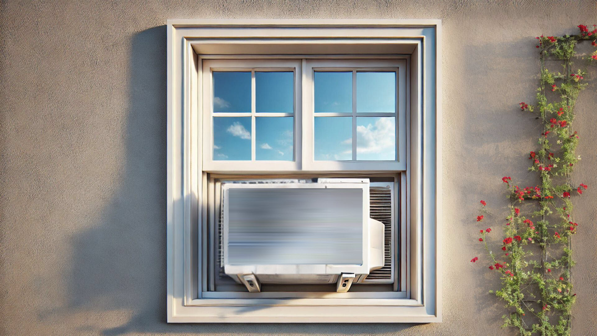 How does a window air conditioner work_outside