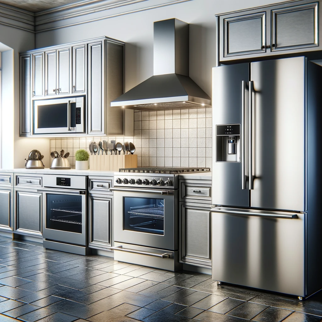 kitchen with new appliances