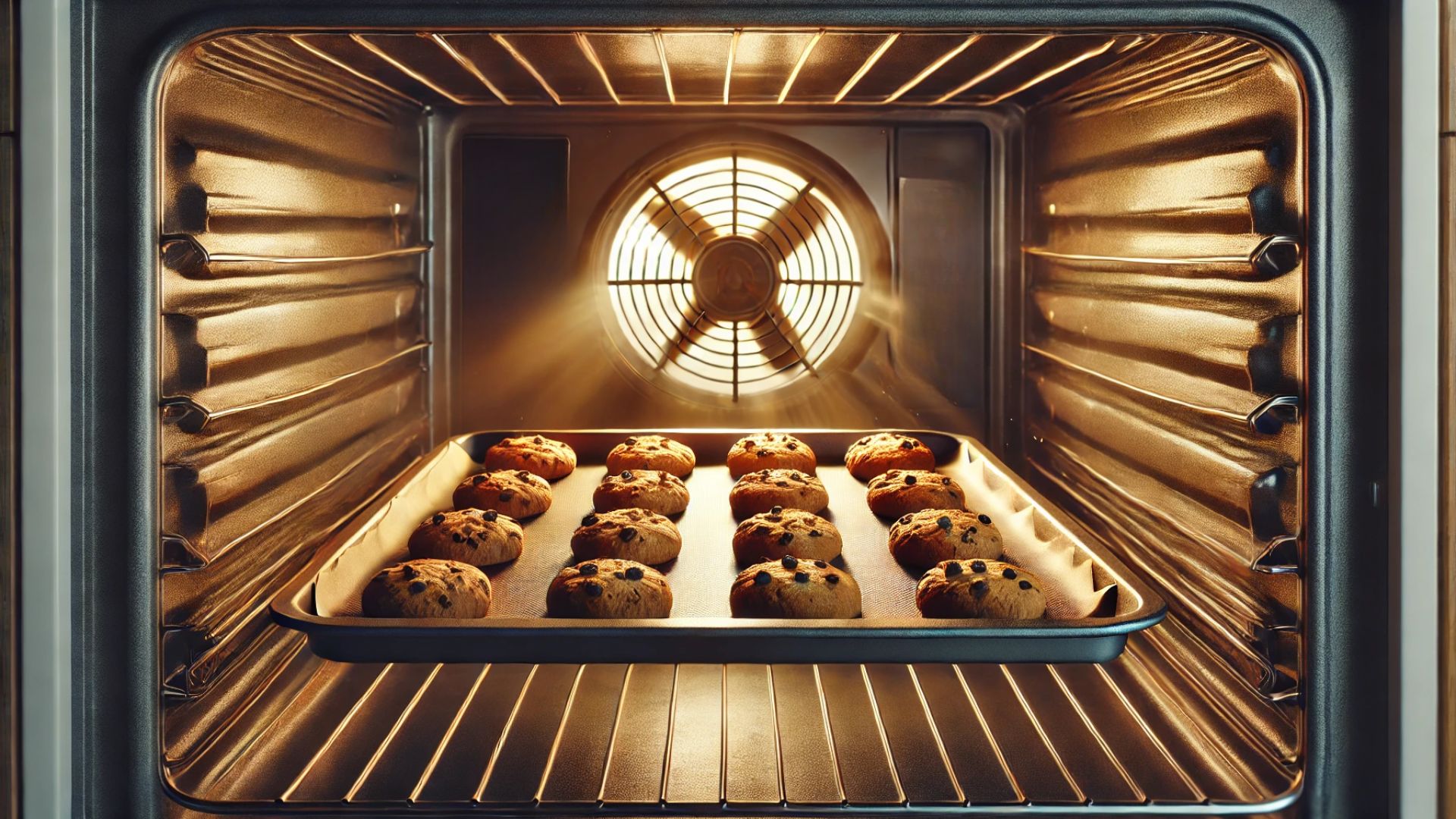 How does a convection oven work_inside with cookies