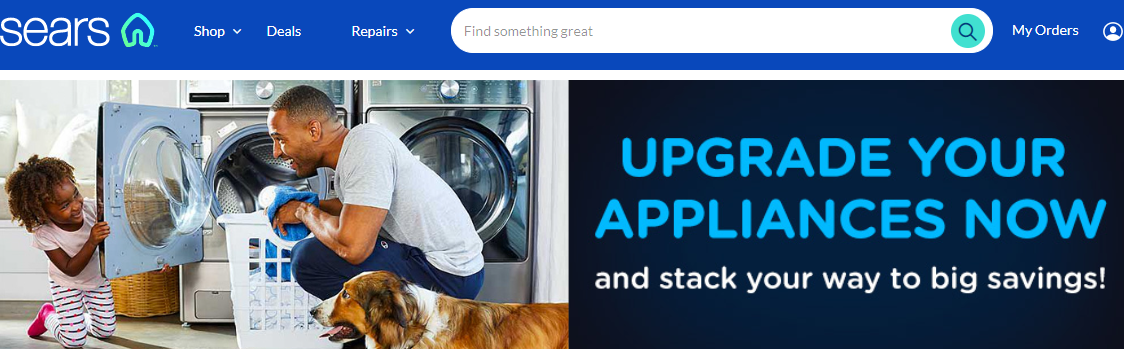 Sears.com Upgrade page image