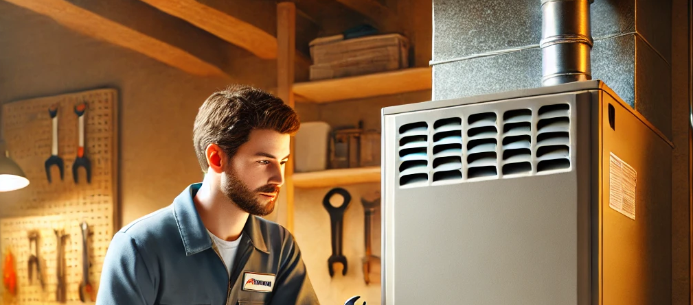 service-technician-maintaining-a-gas-furnace-image