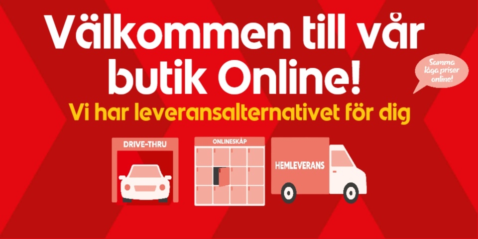 Välkommen till E-handeln ICA Maxi Växjö!
