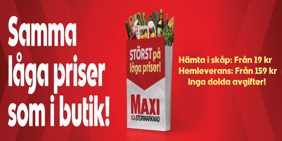 Samma låga priser som i butik! Hämta i skåp: Från 19kr. Hemleverans: Från 159kr. Inga dolda avgifter! 