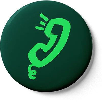 Badge Circle DarkGreen Phone