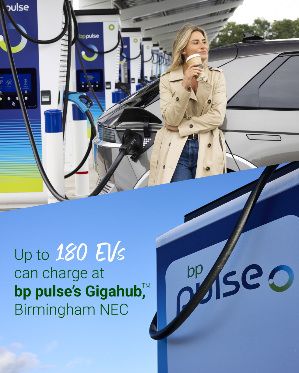 bp pulse charging hub at the NEC 