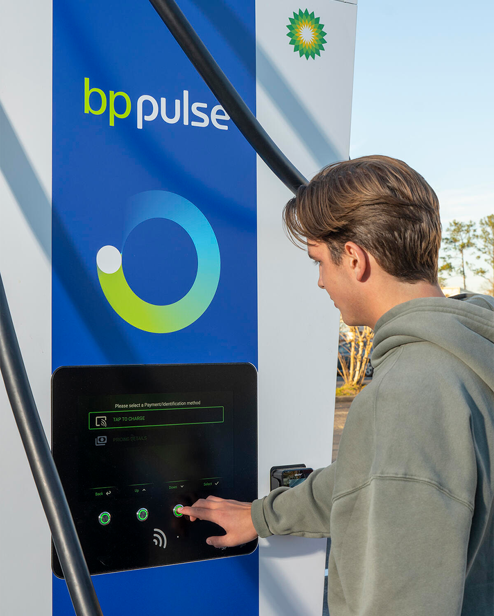 A bp pulse charging point in the US