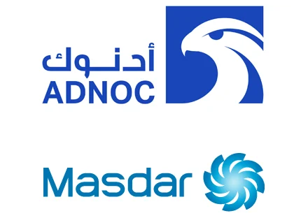 ADNOC and Masdar logos