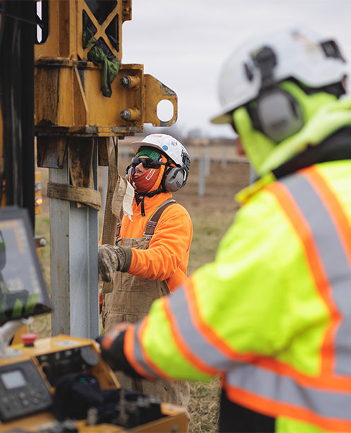 Work on construction of the Arche solar project