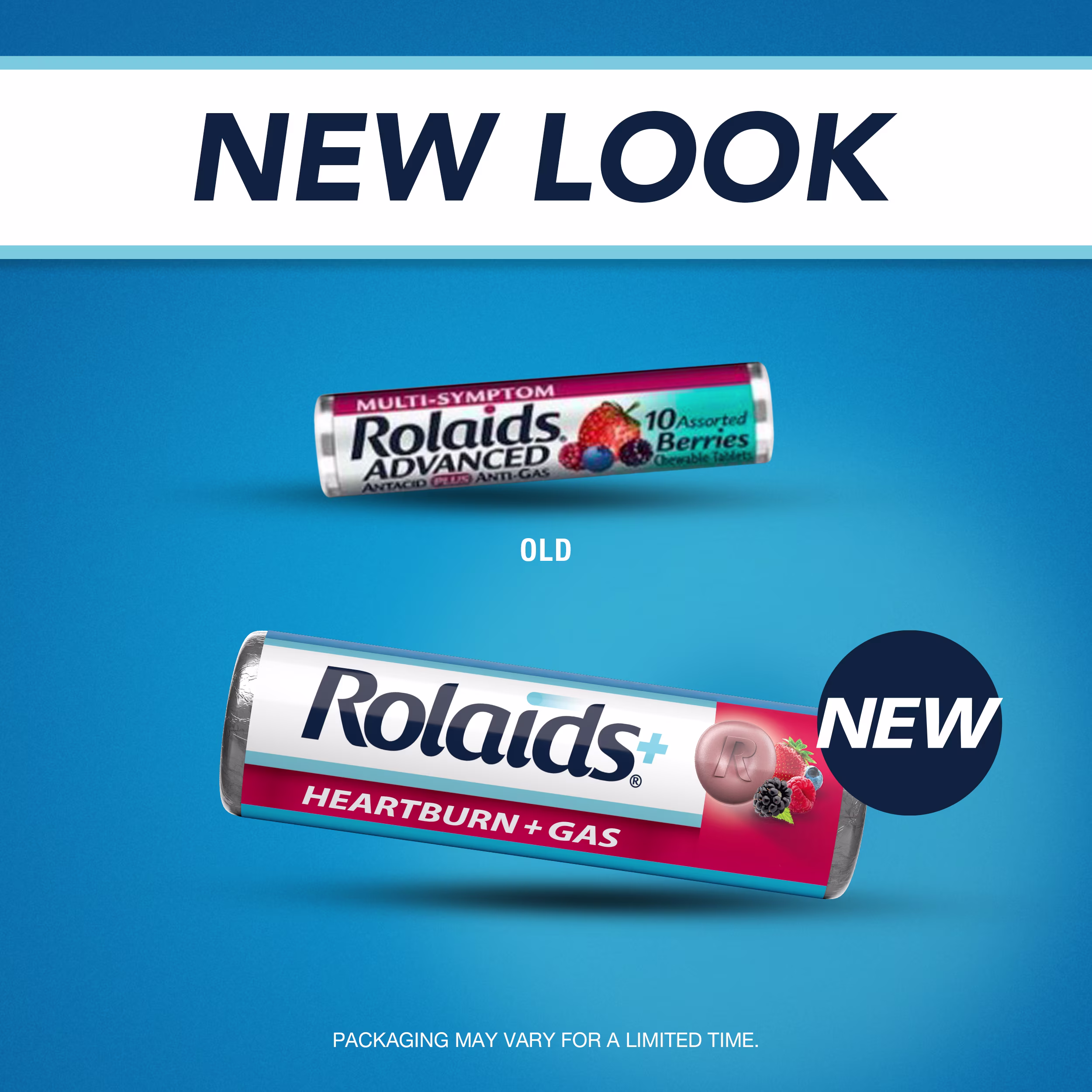 Rolaids® Heartburn + Gas, Assorted Berry, Heartburn And Gas Relief 1 X 10