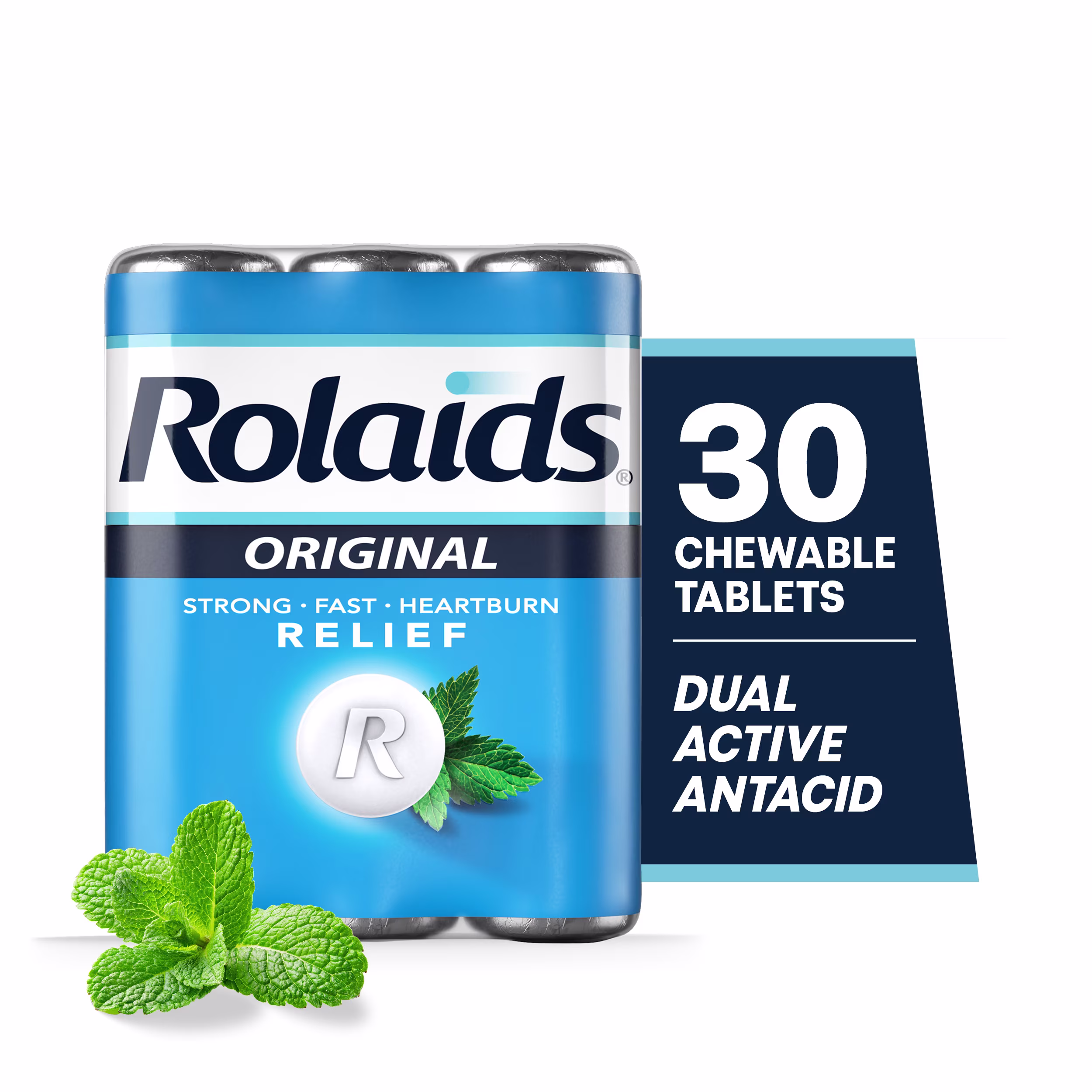 Rolaids® Original / Extra Strength Antacid Chewable Tablets - Mint 3x10ct