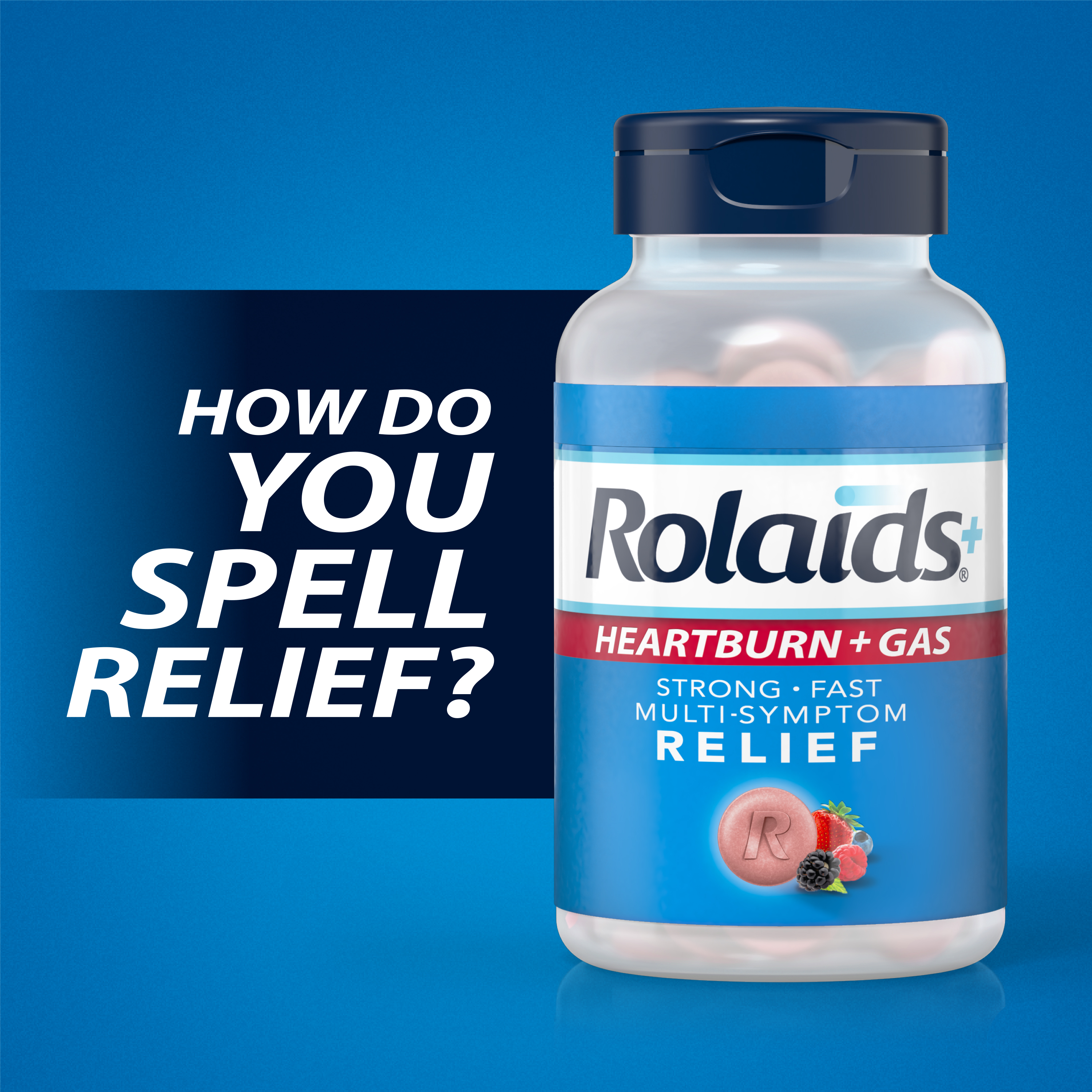 Rolaids® Advanced Antacid Plus Anti-Gas Chewable Tablets - H+G Bottle Berry - 117077808