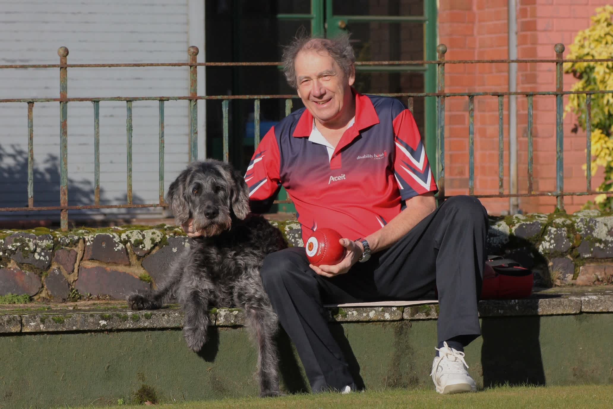 Chris and guide dog James 