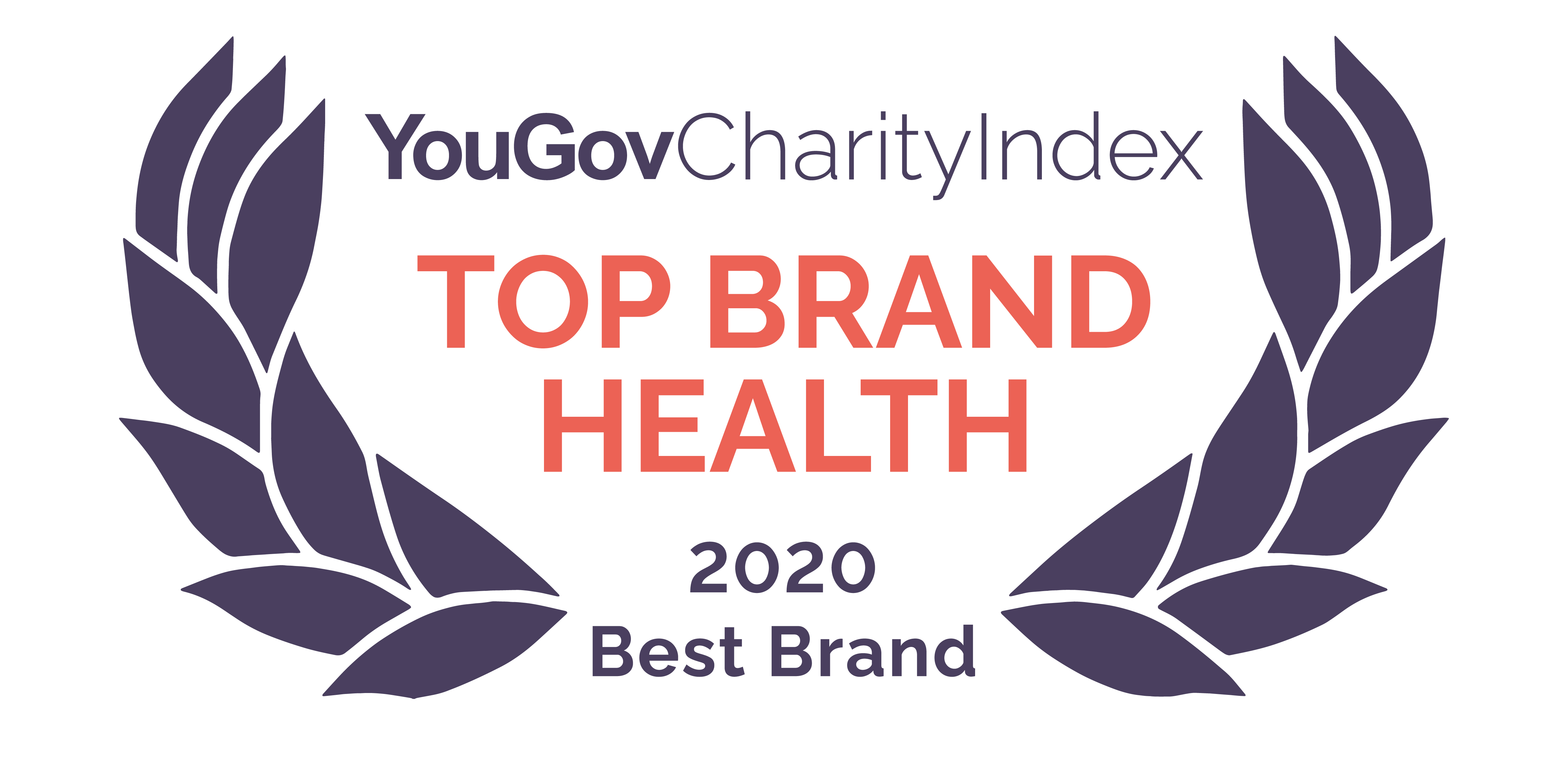 YouGov CharityIndex Top Brand Health logo