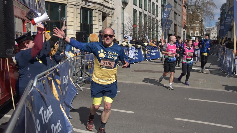 Tom Wright, Guide Dogs Chief Executive Running in the London Landmarks Half Marathon