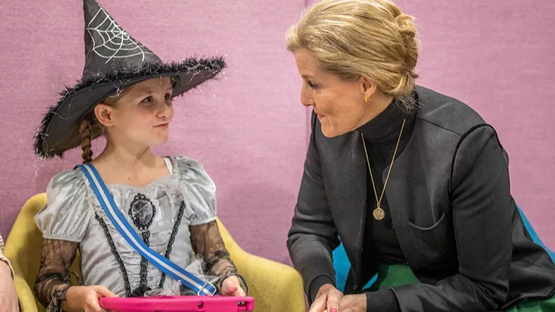 Her Royal Highness The Countess of Wessex met young readers, who are blind and partially sighted, ahead of World Book Day (March 3rd) at our Guide Dogs centre in Berkshire.