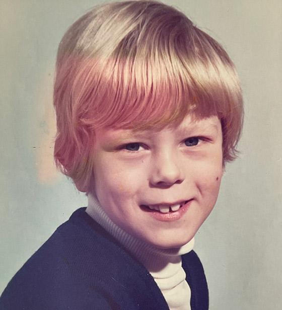 Smiling Jon Culshaw aged 8