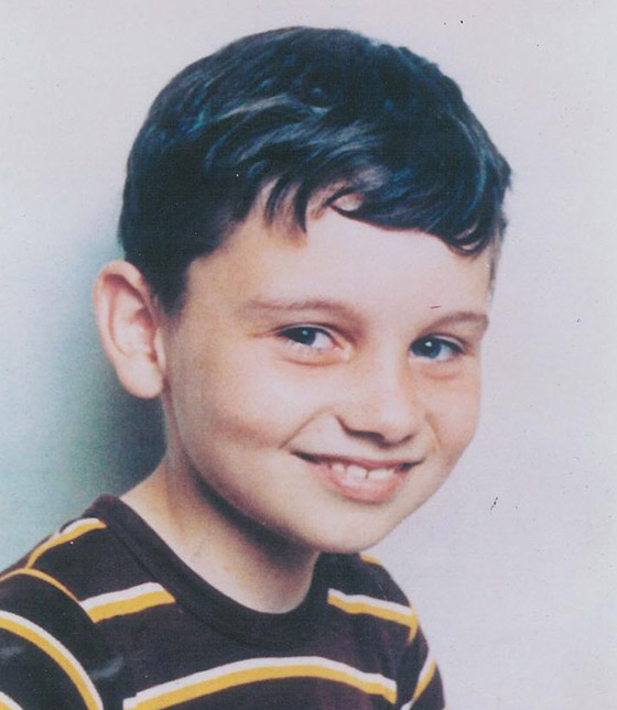 Eamonn Holmes smiling as a child