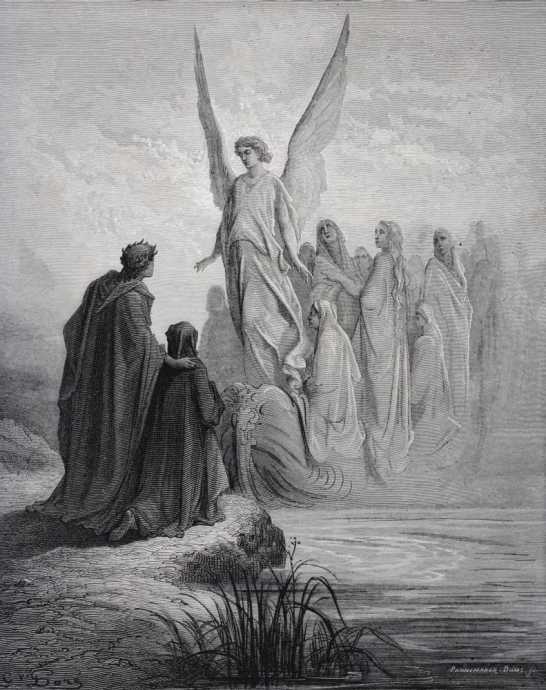 Dante's Purgatory Painting, by Gustave Dore