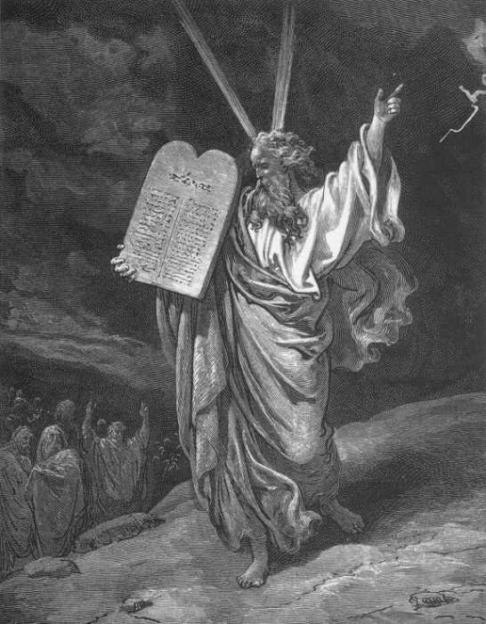 Moses Showing the Ten Commandments, by Gustave Doré