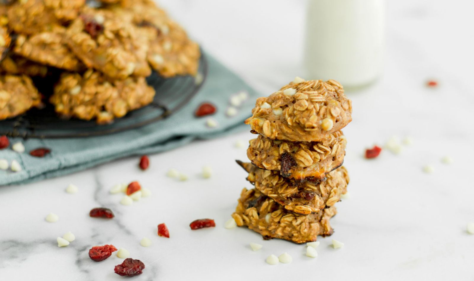 High Protein White Chocolate Cranberry Cookies