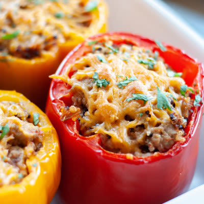 Turkey and Quinoa Stuffed Peppers