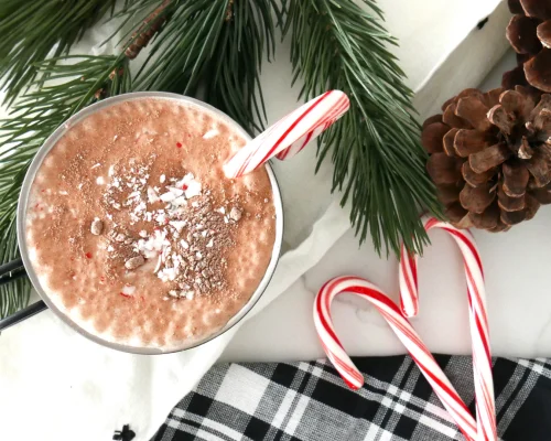 Chocolate peppermint protein shake